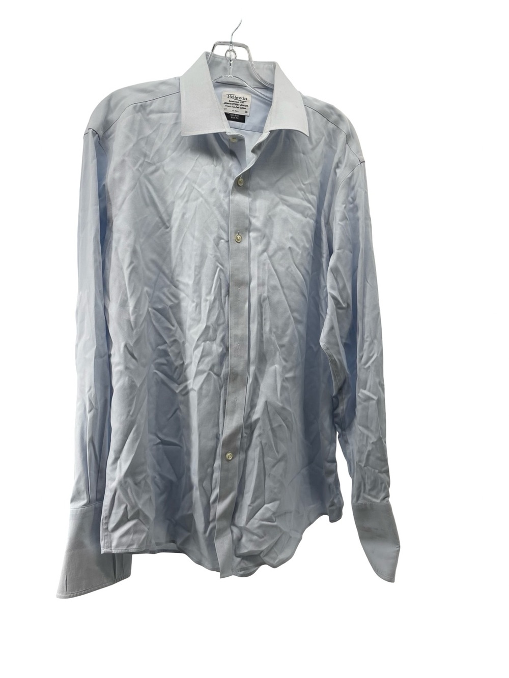 T.M Lewin Men's Long Sleeved slim fit shirt Size L Sky Blue